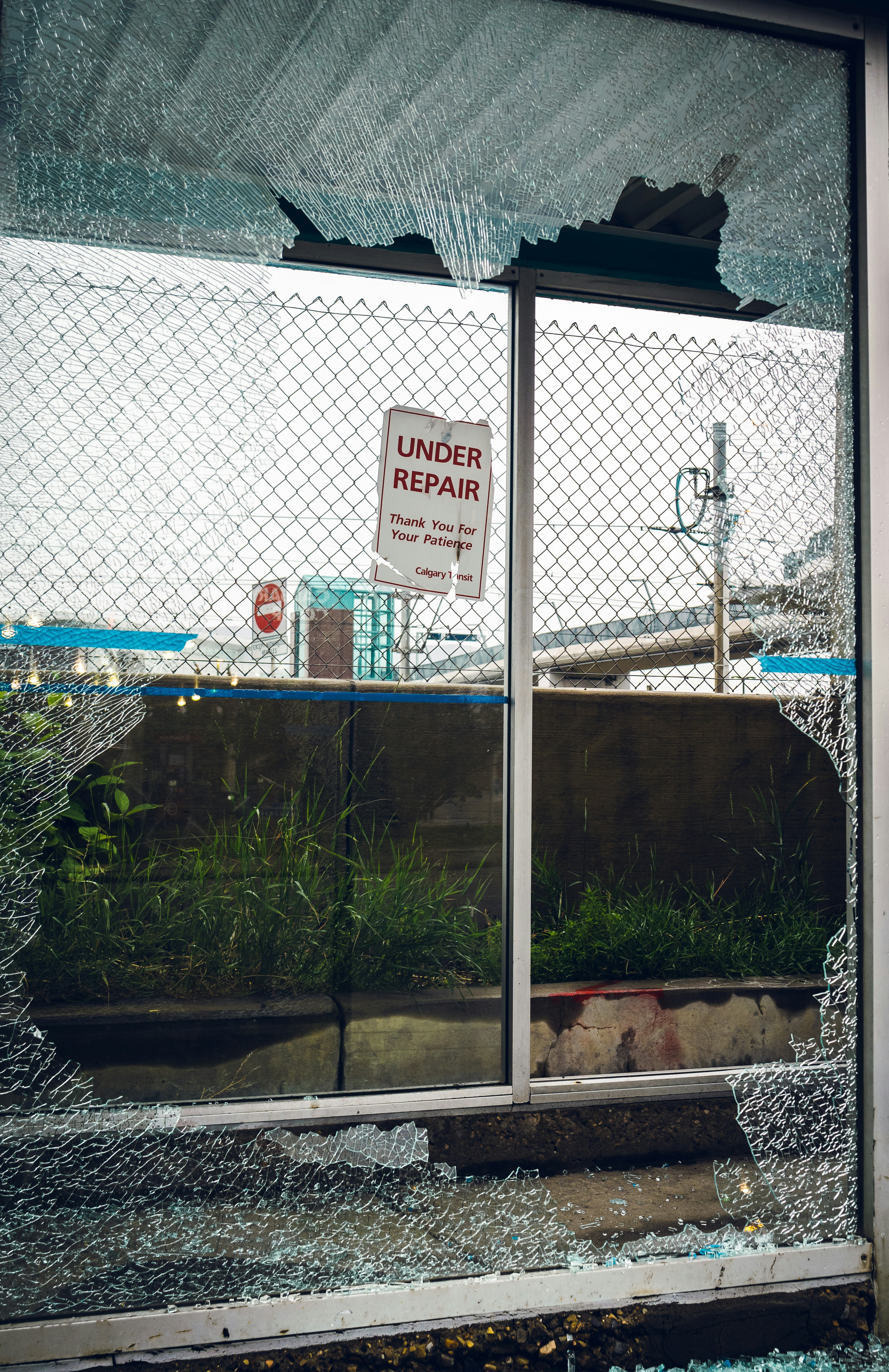 Emergency storefront board-up and glass replacement on Main Avenue in Passaic NJ
